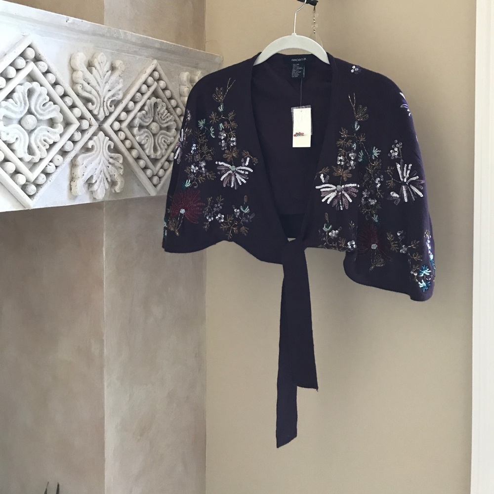 Vintage Arden B silk & cashmere shrug