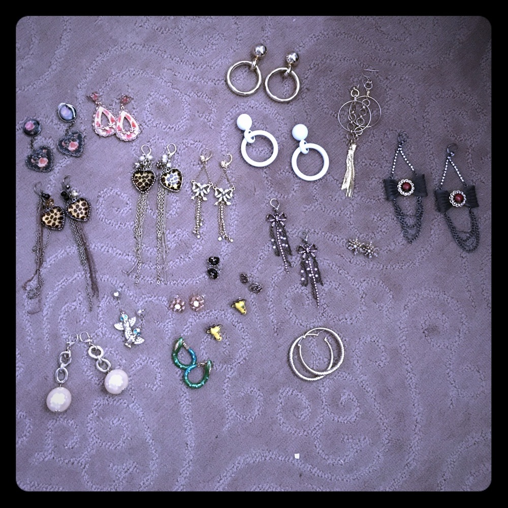 Lot of authentic vintage Betsey Johnson earrings
