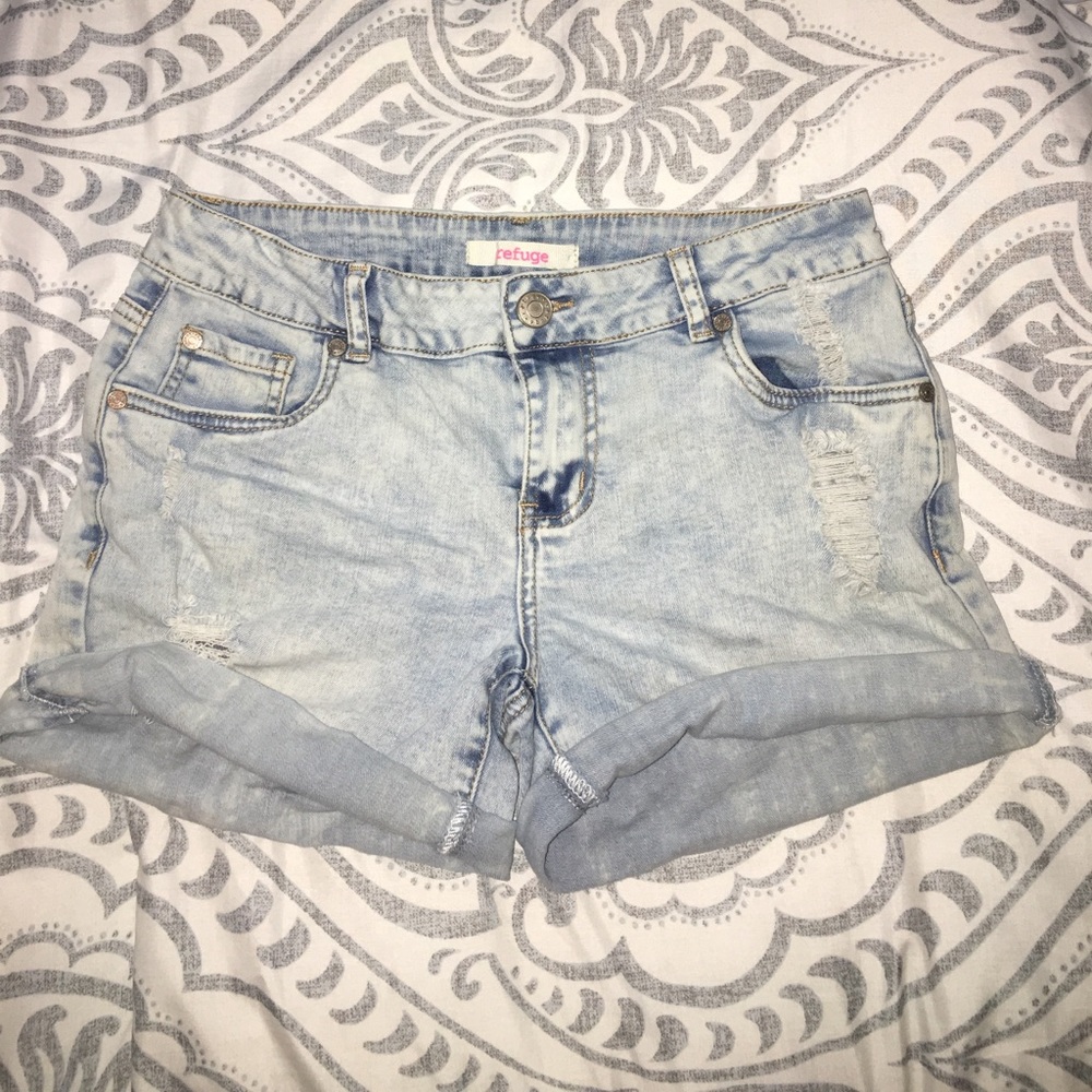 Light Denim High waisted Shorts