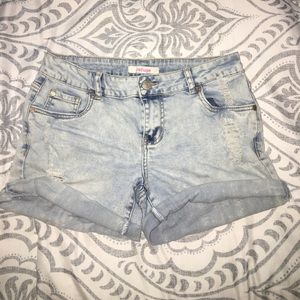 Light Denim High waisted Shorts