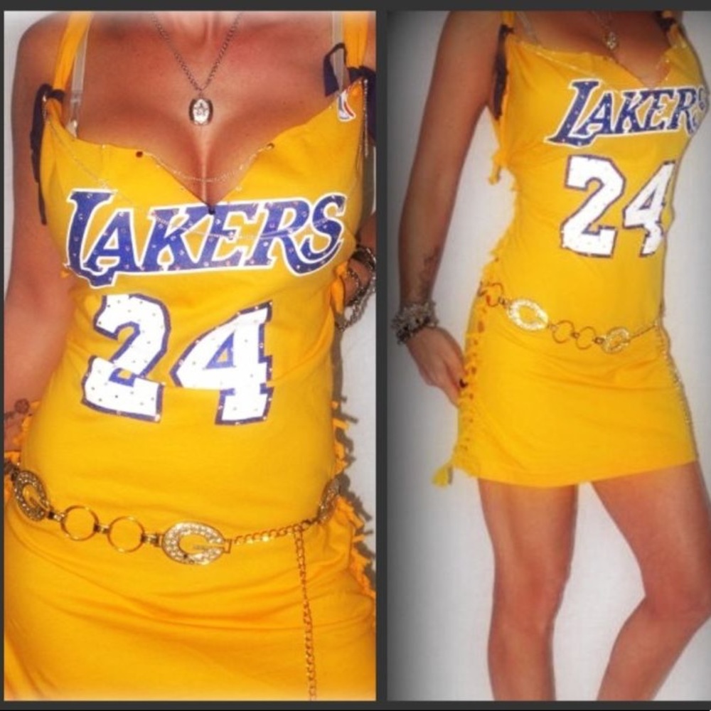 CUSTOM NBA T SHIRT DRESS LA LAKERS KOBE BRYANT #24