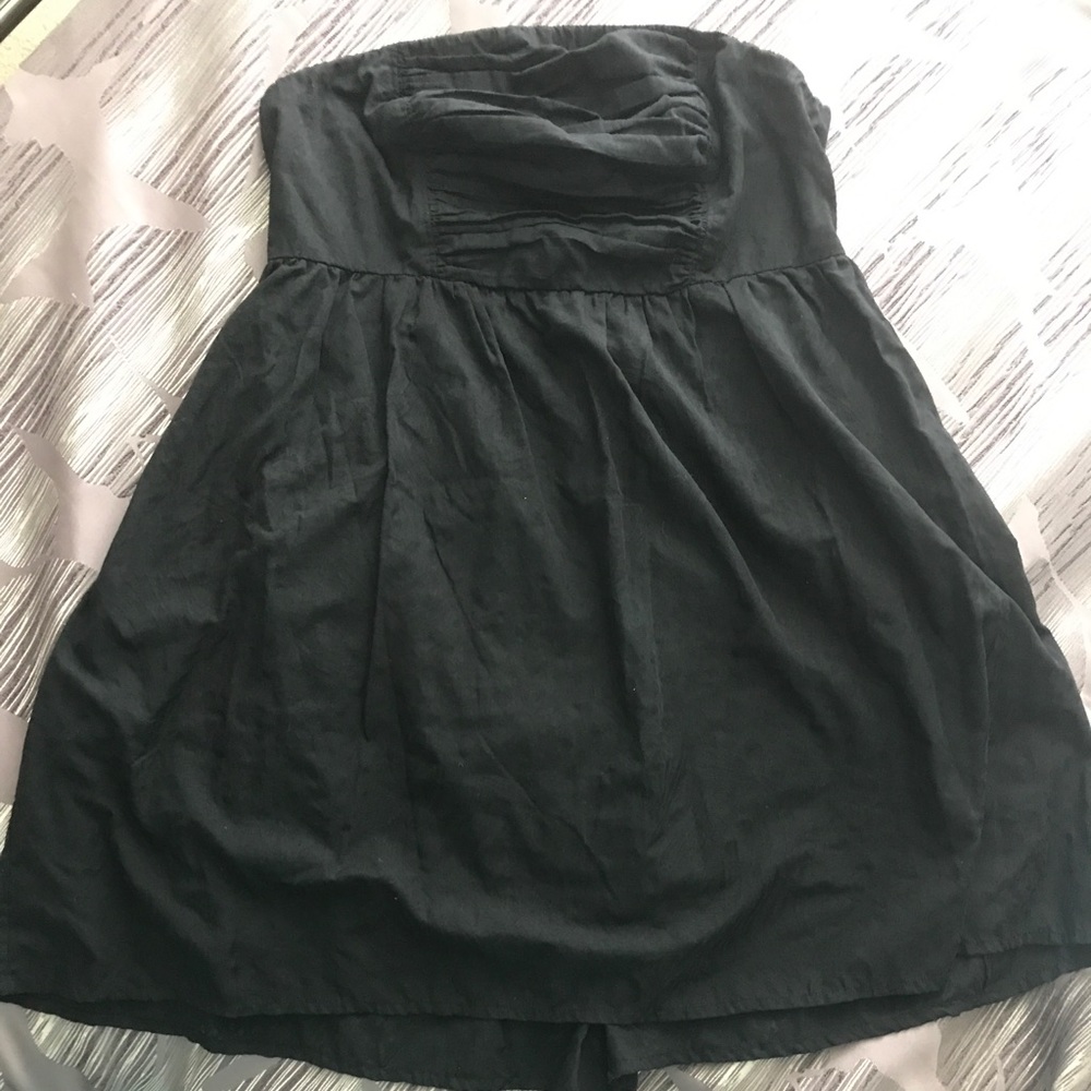 Black Strapless Torrid Burnout Dress