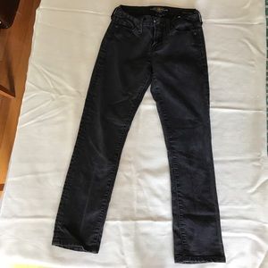 lucky brand black cropped jeans