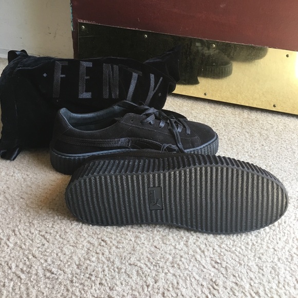 PUMA x FENTY ALL BLACK SUEDE CREEPERS by RIHANNA - Picture 2 of 5
