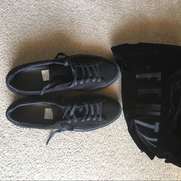 PUMA x FENTY ALL BLACK SUEDE CREEPERS by RIHANNA - Picture 4 of 5