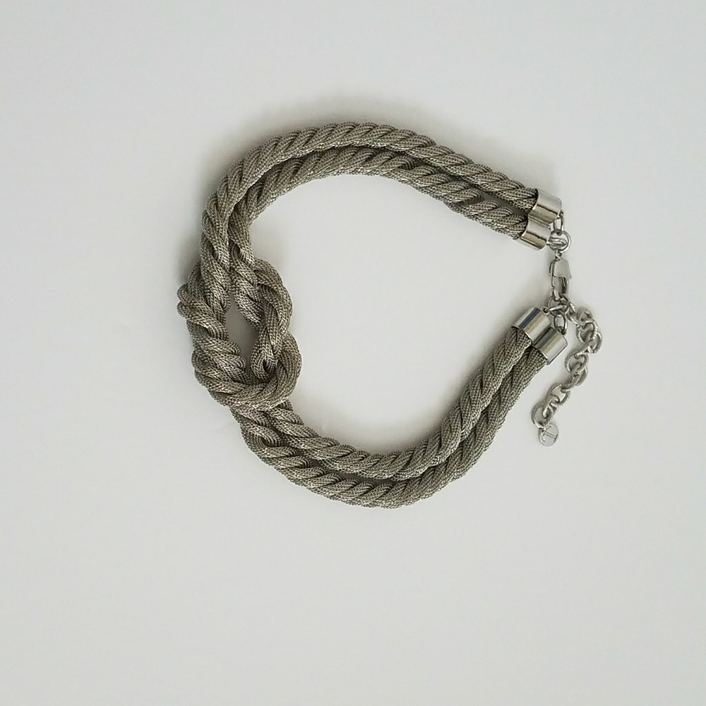 TALBOTS SILVER ROPE KNOT NECKLACE