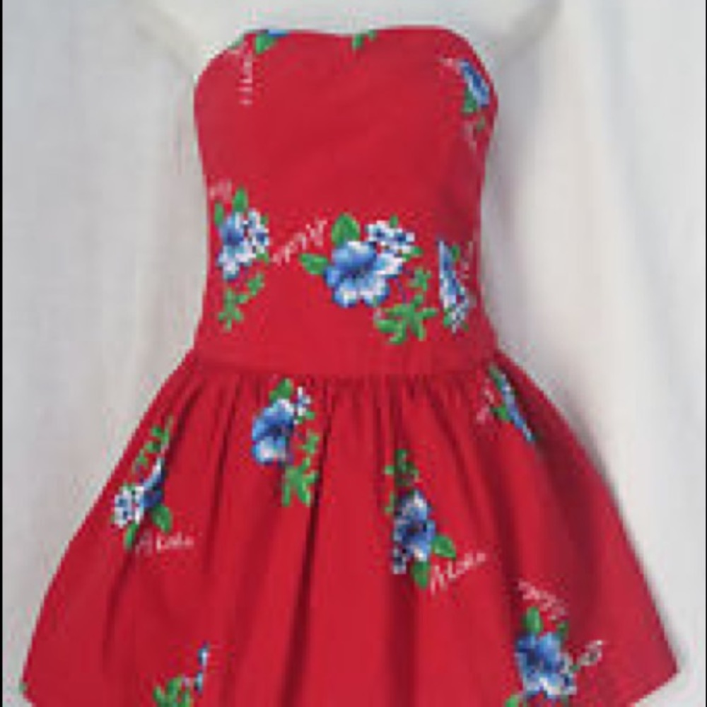 Red floral Hollister mini dress