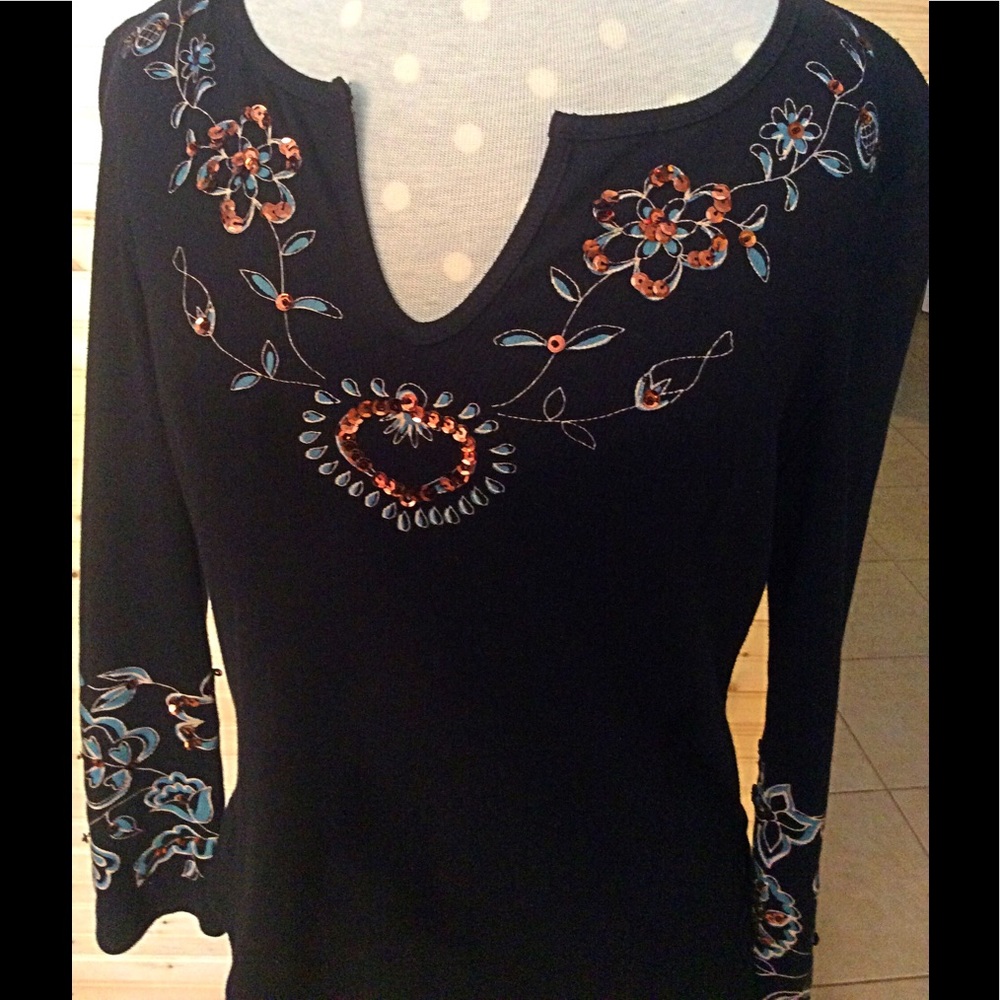 Vintage Top With Sequins