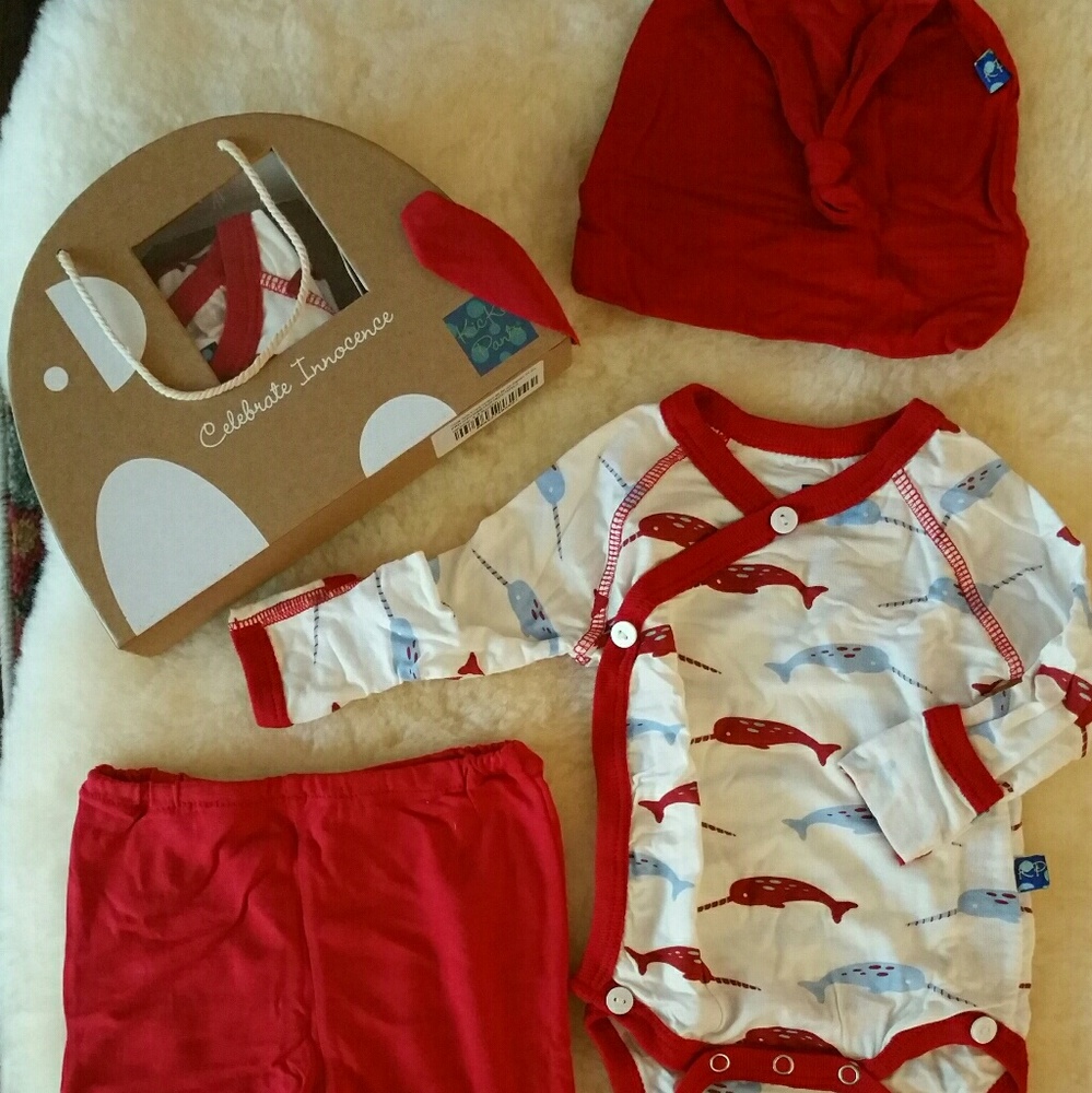 Kickee Pants 3pc Gift Set - Narwhal