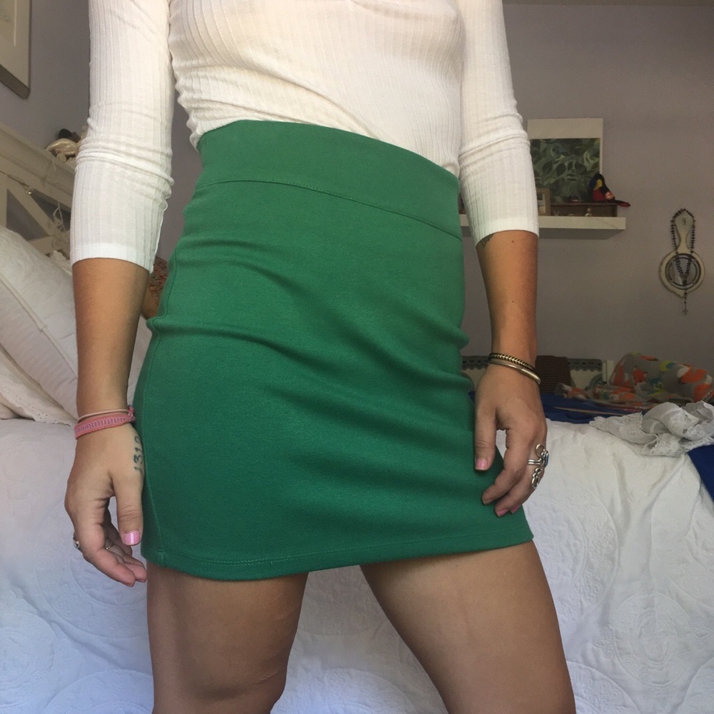 Green skirt