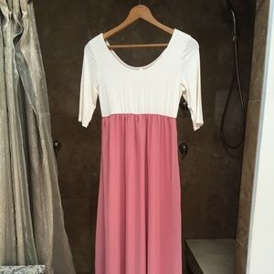 Pink Blush Maternity Maxi Dress