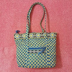 🚫 Vera Bradley Riviera Retired Tote-Blue & Yellow