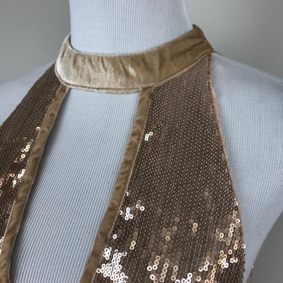 [Free People] Film Noir Sequin Mini Dress Rose New - Picture 4 of 8