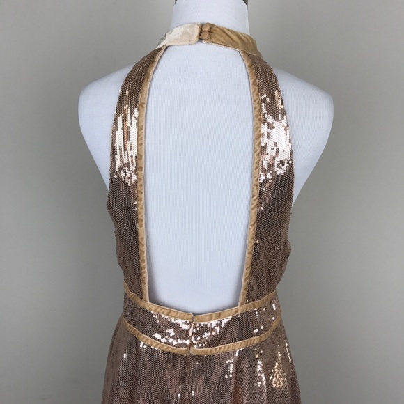 [Free People] Film Noir Sequin Mini Dress Rose New - Picture 6 of 8