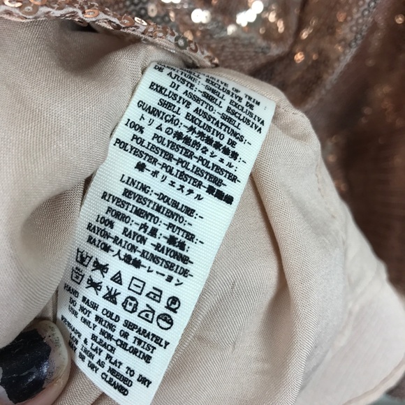 [Free People] Film Noir Sequin Mini Dress Rose New - Picture 8 of 8