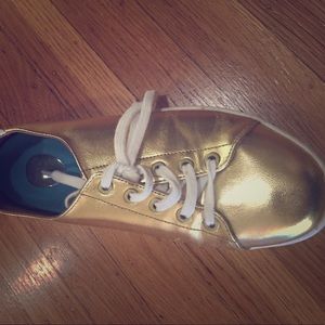 Zara Gold Sneakers Trafaluc