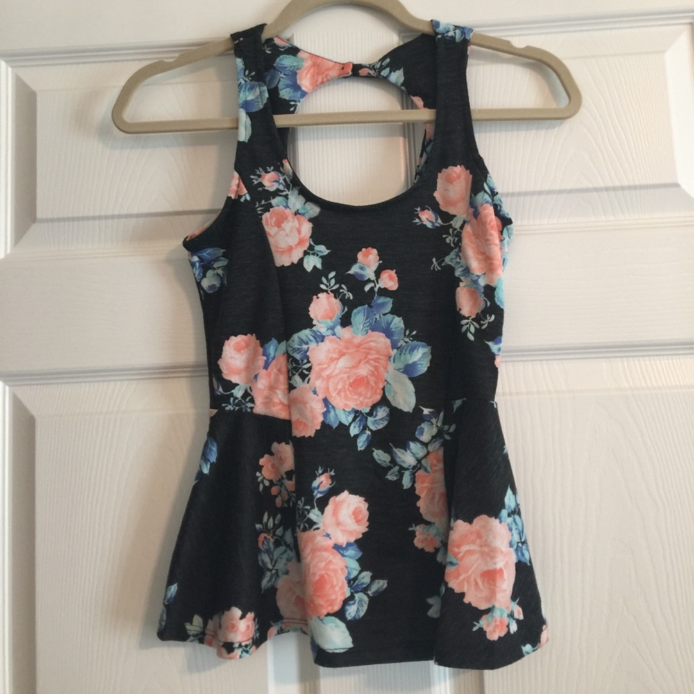 Floral peplum top