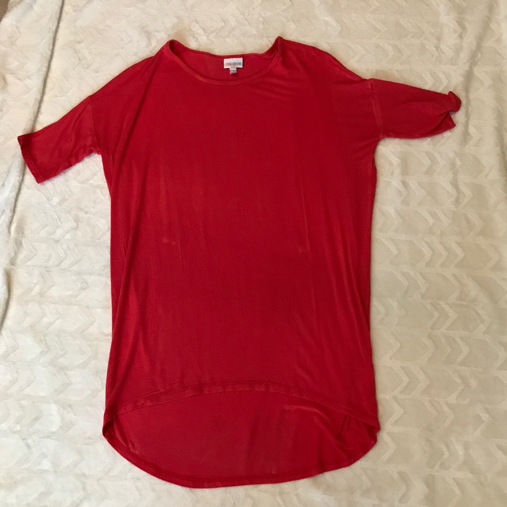 ⬇️Lularoe Irma bright orange tee we