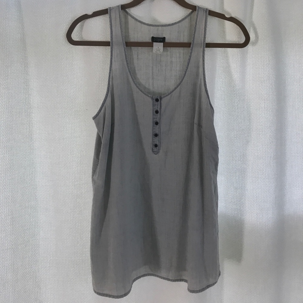 J. Crew light Chambray sleeveless top