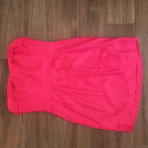 strapless pink semiformal dress