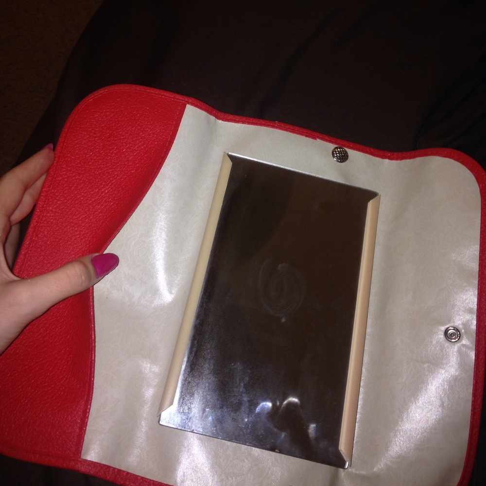 Mirror and Makeup Pouch