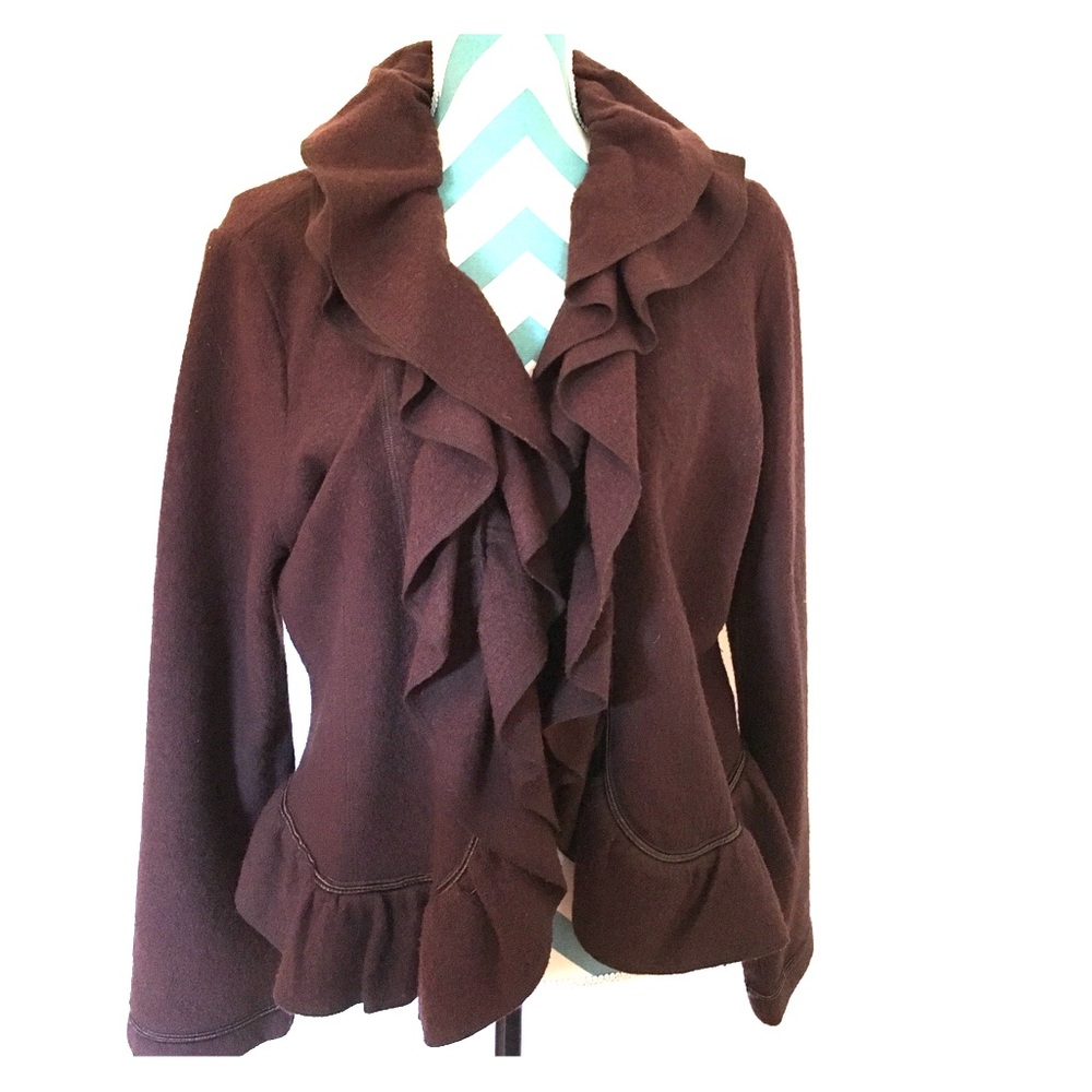 Magaschoni Brown 100% Marino Wool Jacket