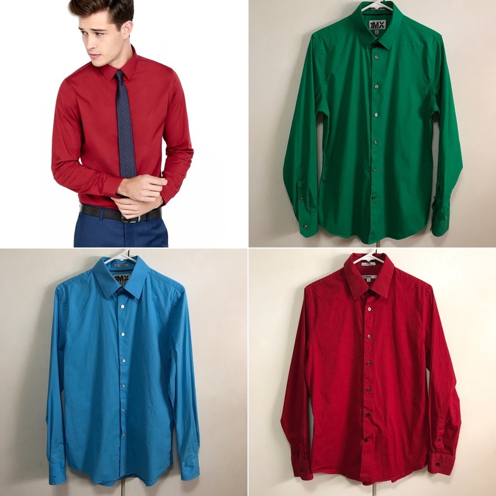 Bundle of 3 Express Fitted 1MX Shirts