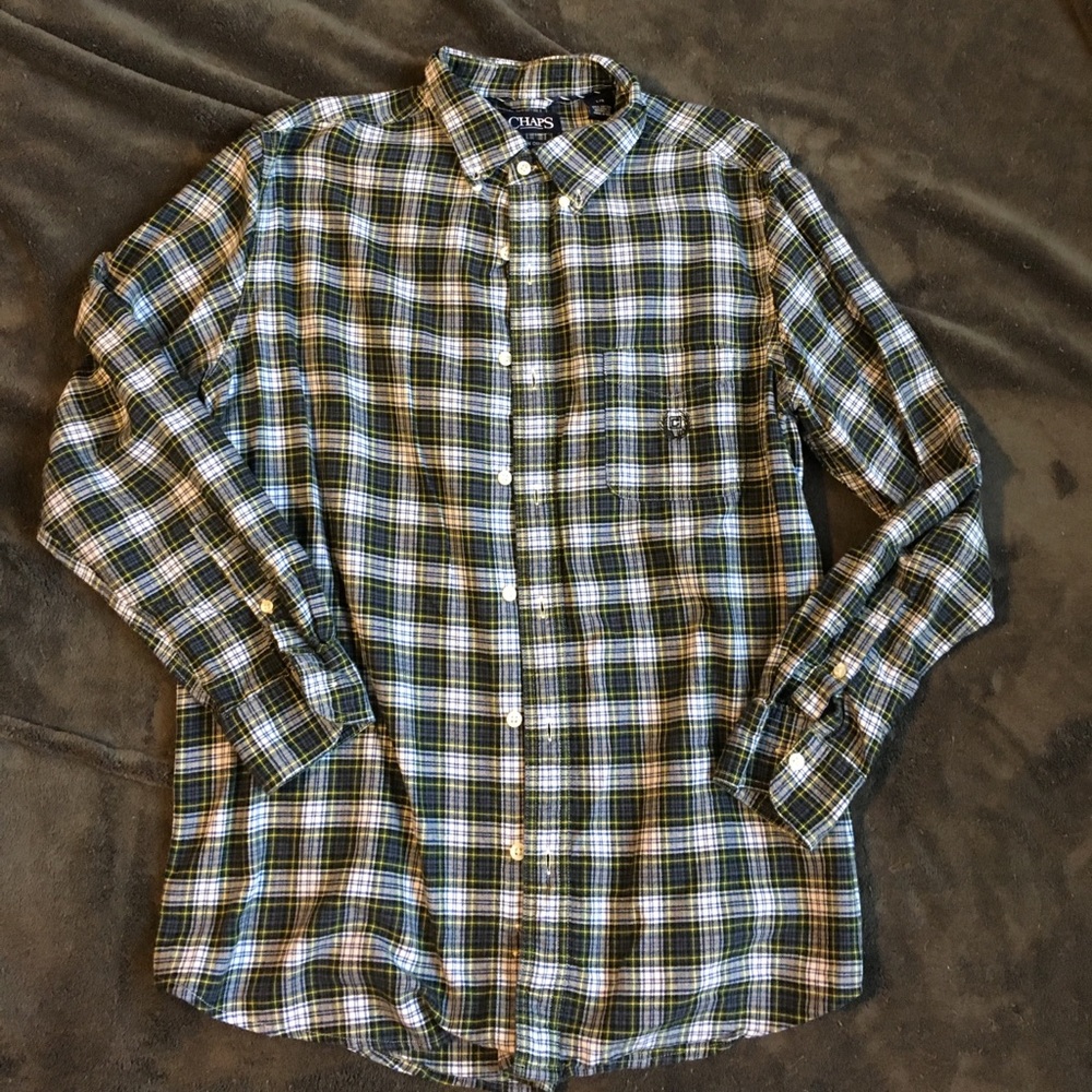 Plaid lightweight oxford button down