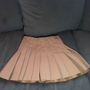Forever 21 Tan Pleated Skirt