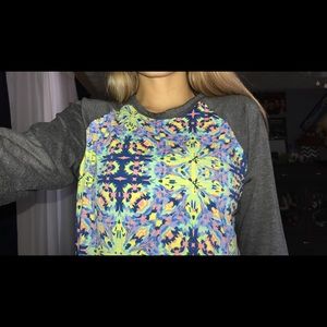 colorful long top
