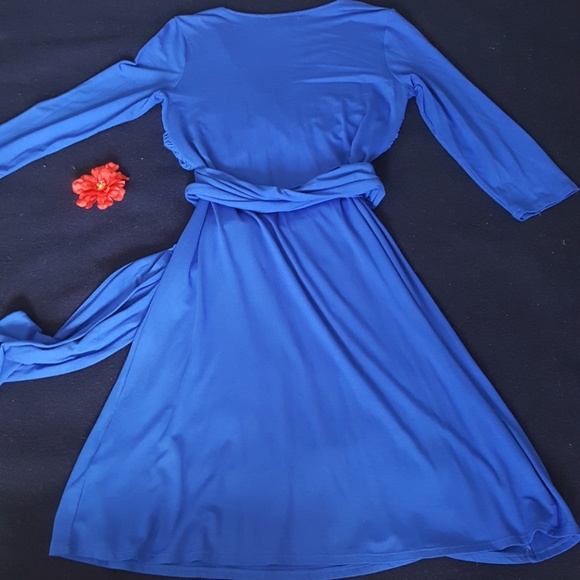 NEW Lauren Ralph Lauren Cobalt Blue Jersey Dress - Picture 6 of 7