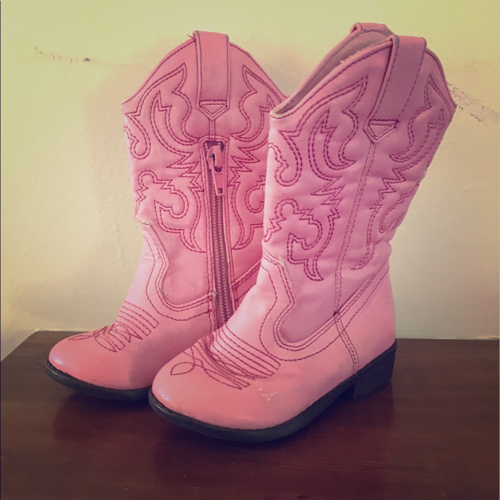 Pink cowgirl boots