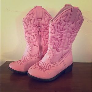 Pink cowgirl boots
