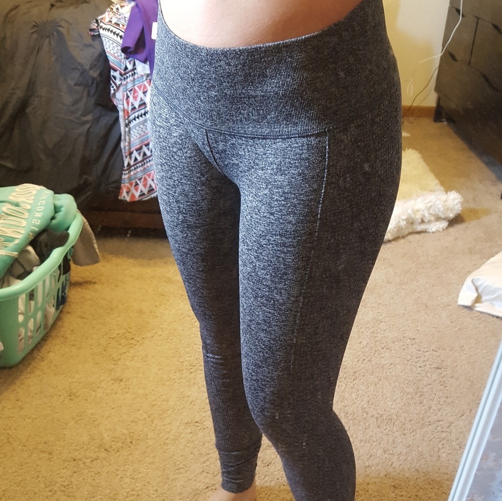 Gray space dye leggings