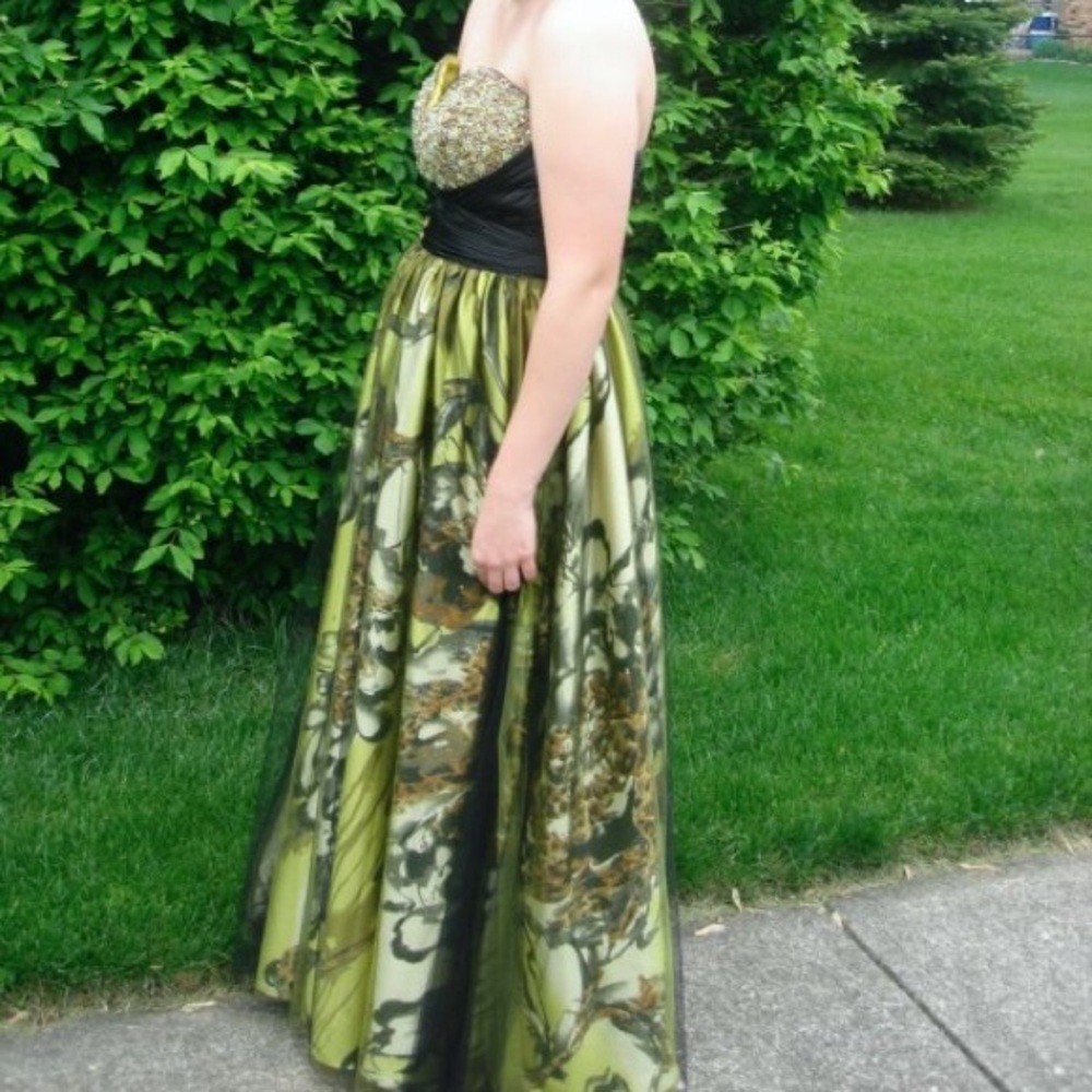 Jovani size 10 headed strapless dress