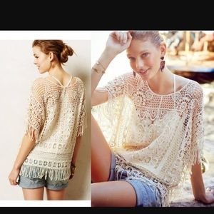 Anthropologie Angel of the North lace shirt