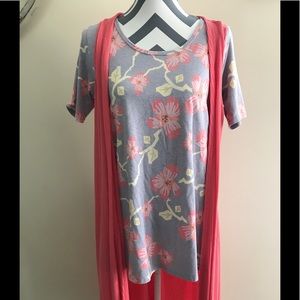 LuLaRoe Perfect Tee and Joy vest