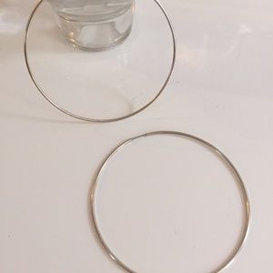 Pair of .925 Sterling Silver Hoop Earrings