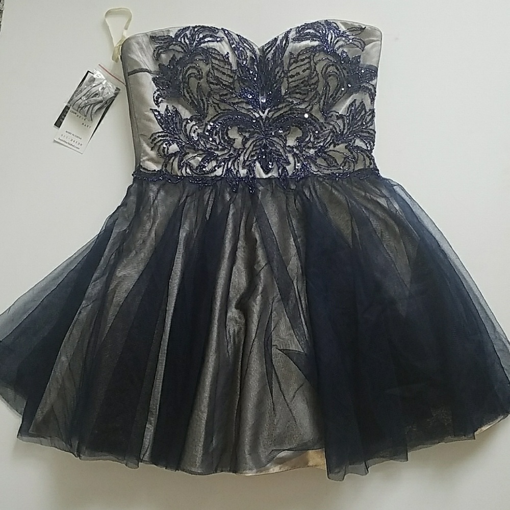 BASIC BLACK LABLE beaded homecoming dress 10 NWT