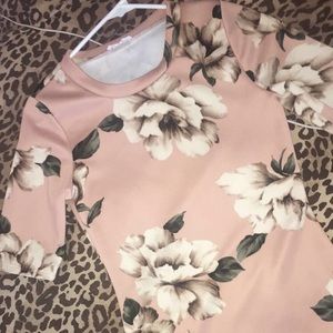Agaci flower print light pink dress