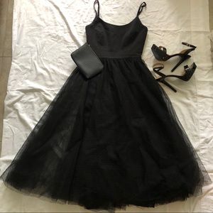 Elegant black tulle dress