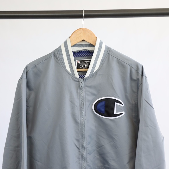 champion reversible quilted nylon jacket