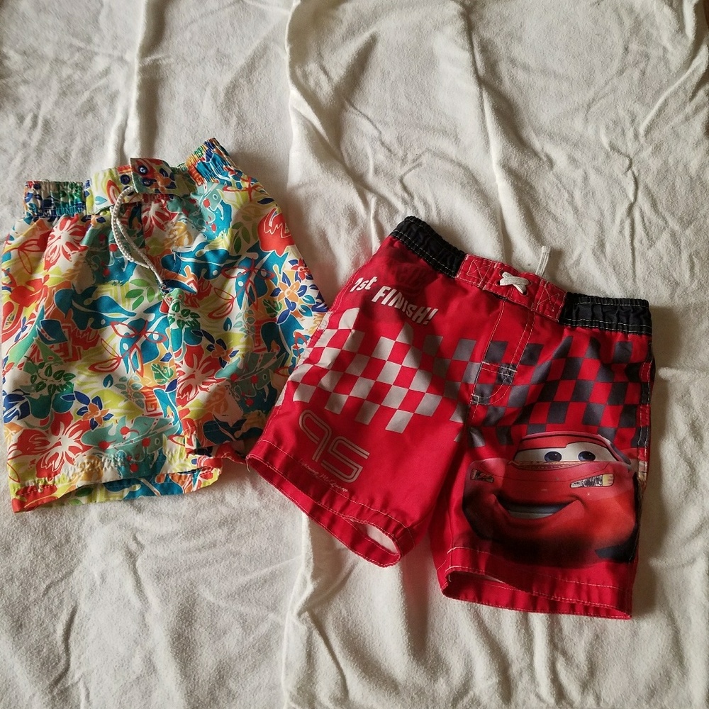 2 pairs boys swim shorts