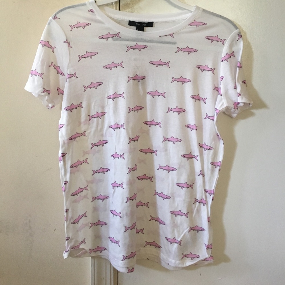 Pink Sharks graphic tee!