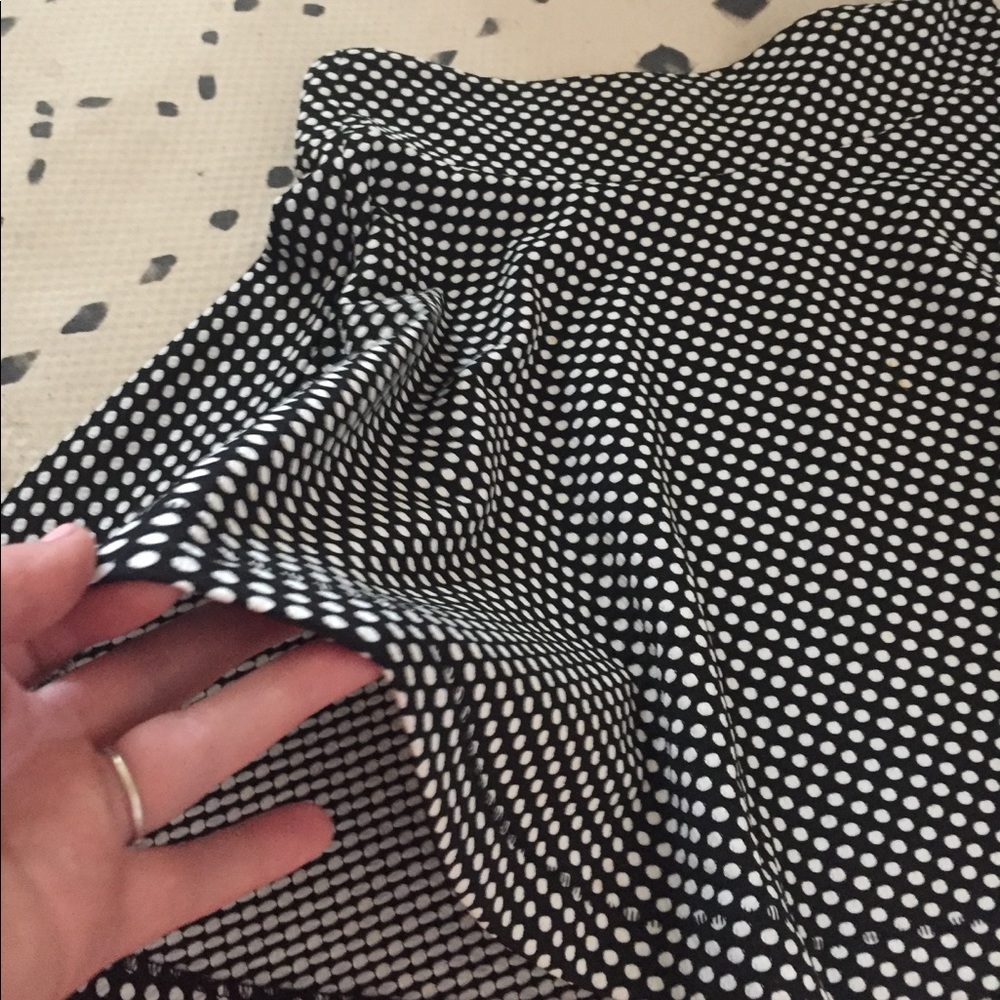Medium black skirt with white polka dots