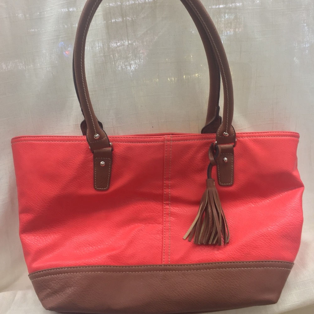 Peach Fringe Purse