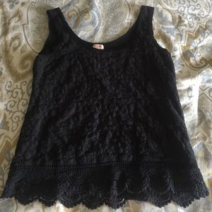 Black Crochet/lace tank
