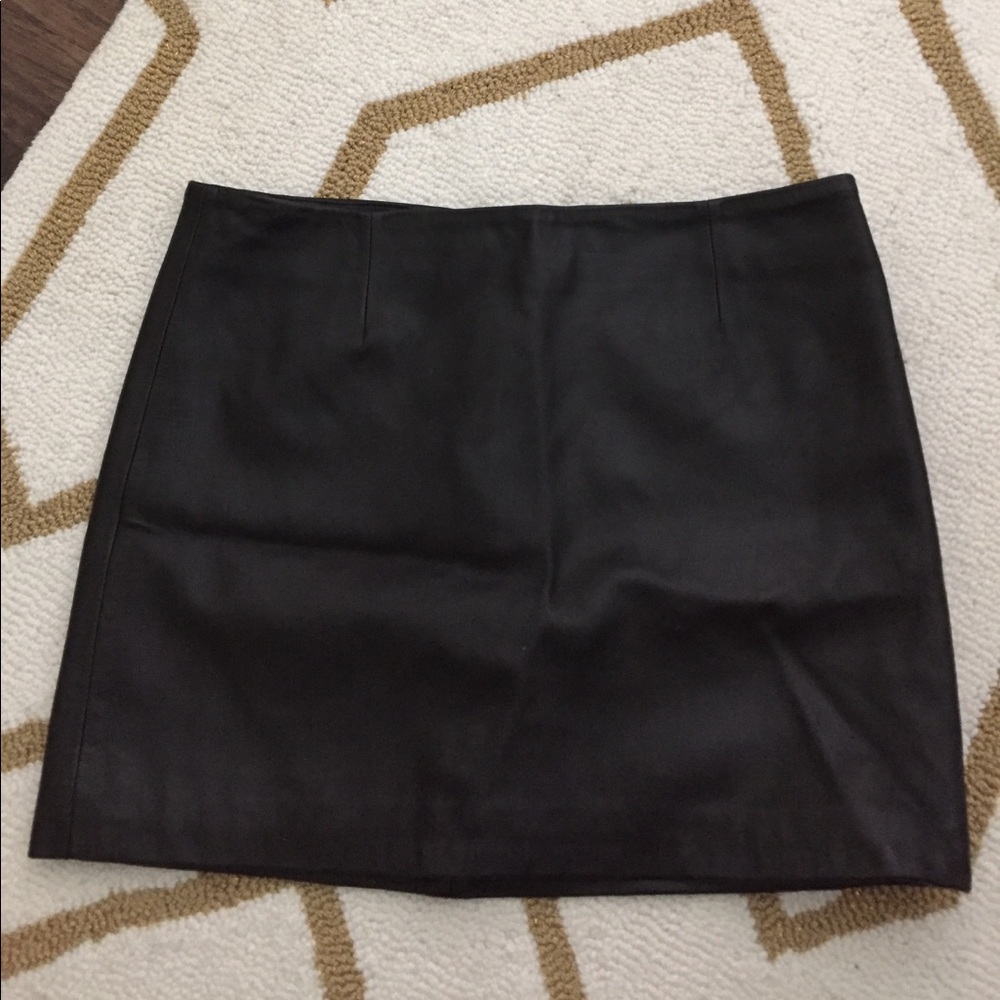 Black leather skirt