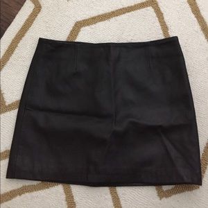 Black leather skirt