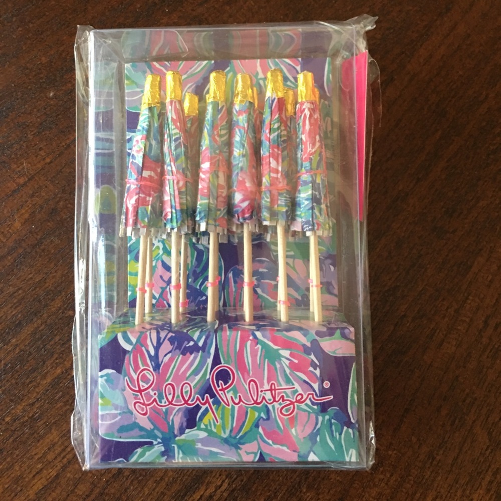 Lilly Pulitzer drink umbrellas